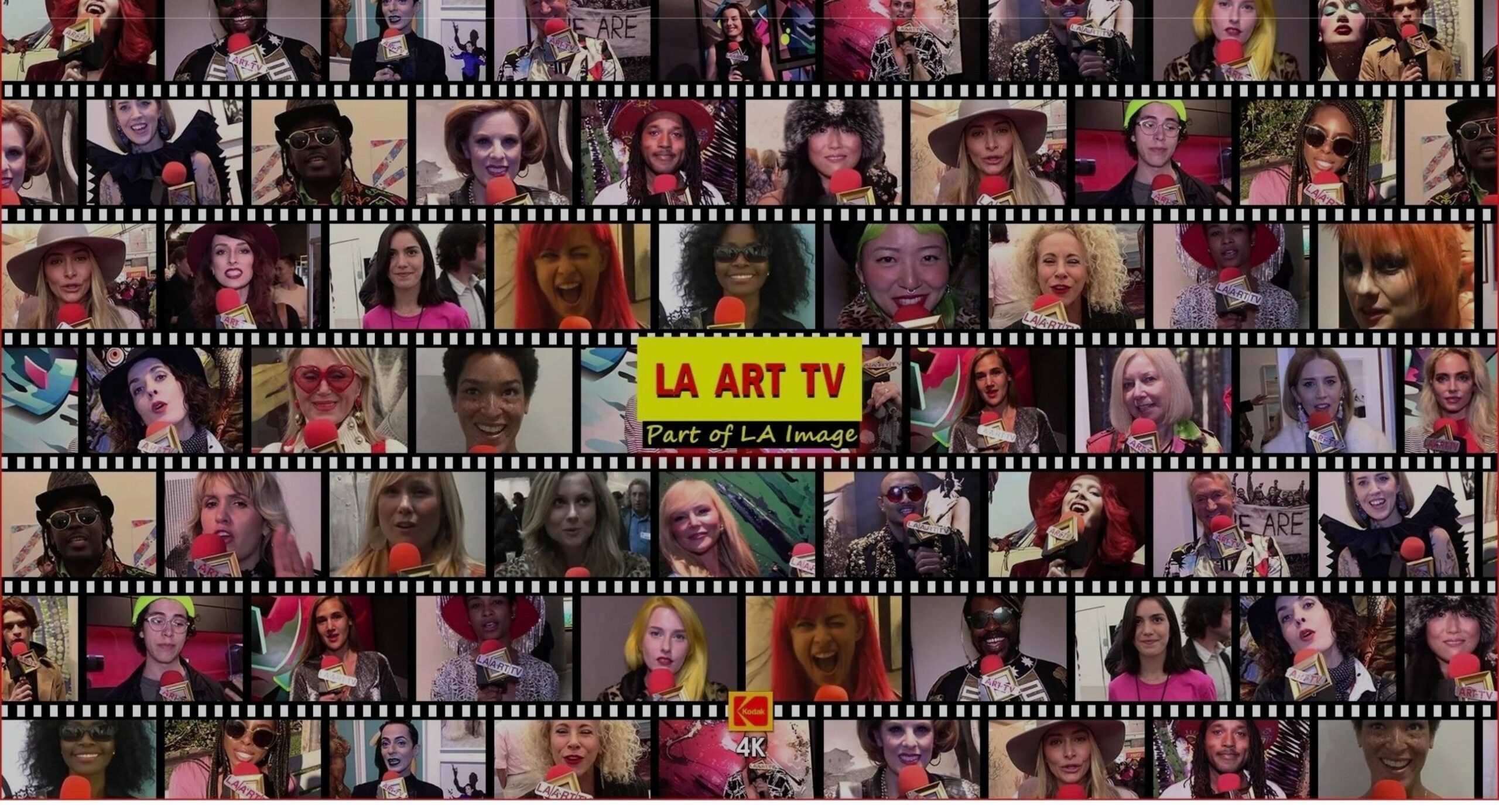 LA ART TV film strip collage header banner