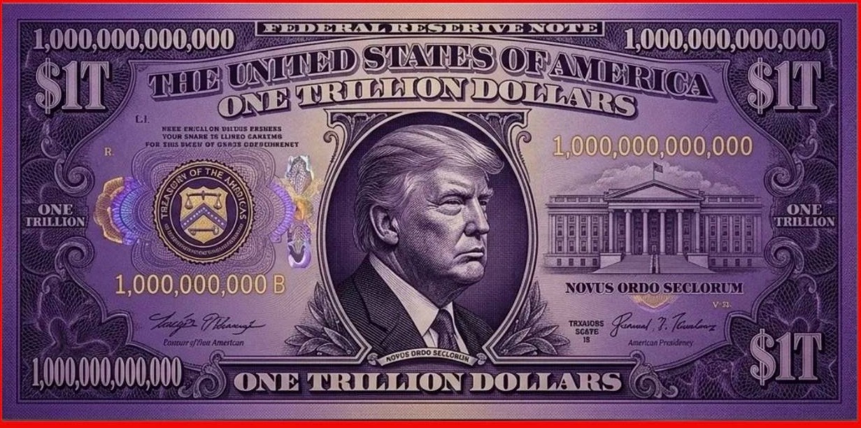 One trillion dollar novelty bill featuring Donald Trump